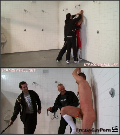  Kristjan1-l - Angry lad gets his clothes ripped off, double nipple clamps and pegs on his balls 
